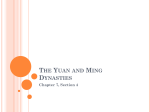 The Yuan and Ming Dynasties