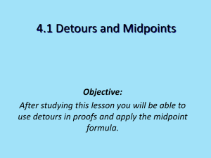 4.1 Detours and Midpoints