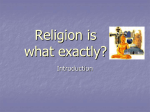 Religion is what exactly? - Religious Studies Website