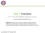 Yr7-Fractions (Slides)