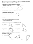 1) Find the length of the hypotenuse of an isosceles right triangle