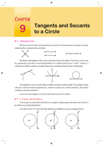 Tangents and Secants to a Circle