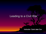 Leading to a Civil War