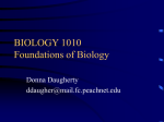 BIOLOGY 103 General Biology I