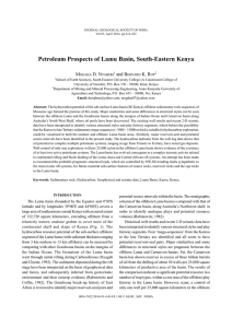 Petroleum Prospects of Lamu Basin, South