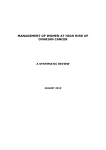 Management of women at high risk of ovarian