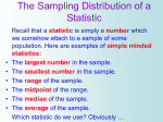 The sampling Distribution