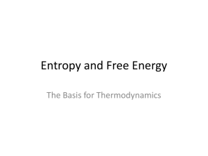 Entropy and Free Energy