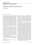Launching Evolutionary Psychological Science