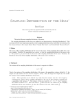 Sampling Distribution of the Mean