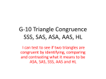 G-10 Triangle Congruence