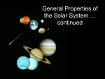 Solar-system inventory continued…