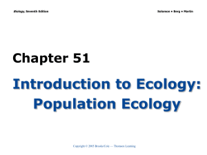 Chapter 51 Introduction to Ecology