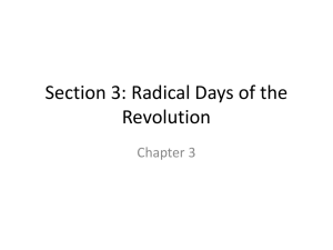 Section 3: Radical Days of the Revolution