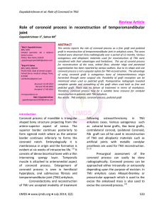 Review Article Role of coronoid process in reconstruction of