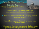 Catholic Church in the Middle Ages