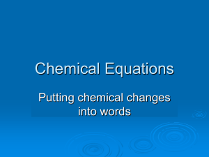 Chemical Reactions are…