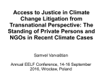 Access to justice in climate change litigation from transnational