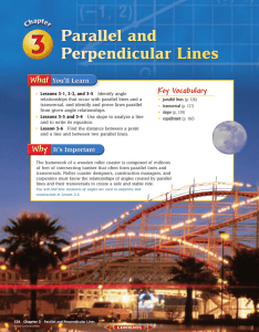 Chapter 3: Parallel and Perpendicular Lines