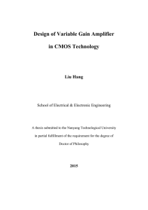 Design of Variable Gain Amplifier - Nanyang Technological University