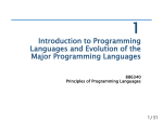 886340 Principles of Programming Languages