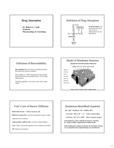 Drug Absorption Definition of Drug Absorption Definition of