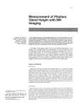 Measurement of Pituitary Gland Height with MR Imaging