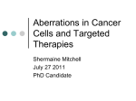 Abberations in Cancer Cells and Targeted therapies