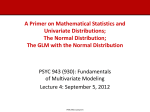 Univariate Normal Distribution