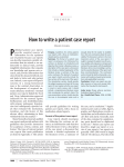 How to write a patient case report