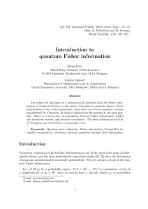 Introduction to quantum Fisher information