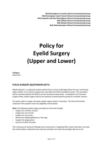 Eyelid Surgery (Upper and Lower)