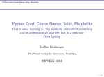 Python Crash Course Numpy, Scipy, Matplotlib