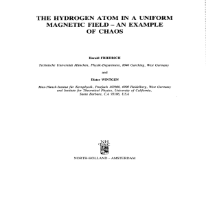 the hydrogen atom in a uniform magnetic field - an example