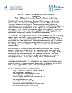 National Foundation for Infectious Diseases Statement in support of