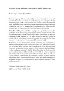 Statistical models of network connectivity in cortical microcircuits