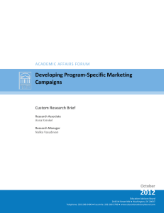 Developing Program-Specific Marketing Campaigns