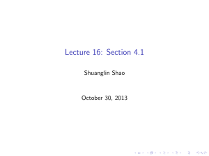 Lecture 16: Section 4.1