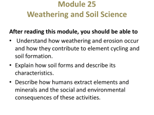 Module 25 Weathering and Soil Science