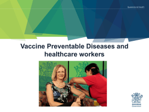 Vaccine Preventable Diseases and healthcare workers