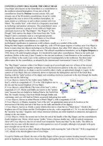 CONSTELLATION URSA MAJOR, THE GREAT