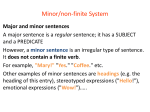 Major and minor sentences