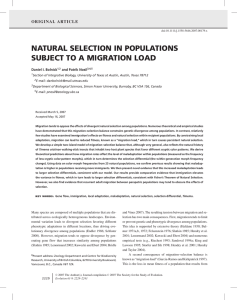 natural selection in populations subject to a migration load