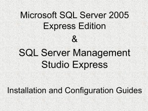 setting up SQL Server on Windows