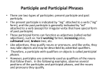 Participle and Participial Phrases