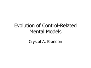 Evolution of Control-Related Mental Models