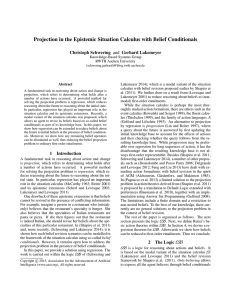Projection in the Epistemic Situation Calculus with Belief Conditionals