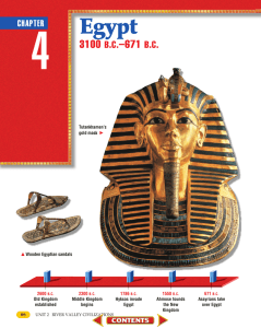 Chapter 4: Egypt, 3100 B.C.