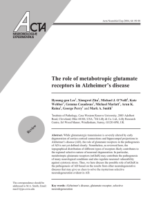 The role of metabotropic glutamate receptors in Alzheimer`s disease