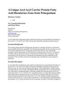 A Unique Acyl-Acyl Carrier Protein Fatty Acid Desaturase Gene from